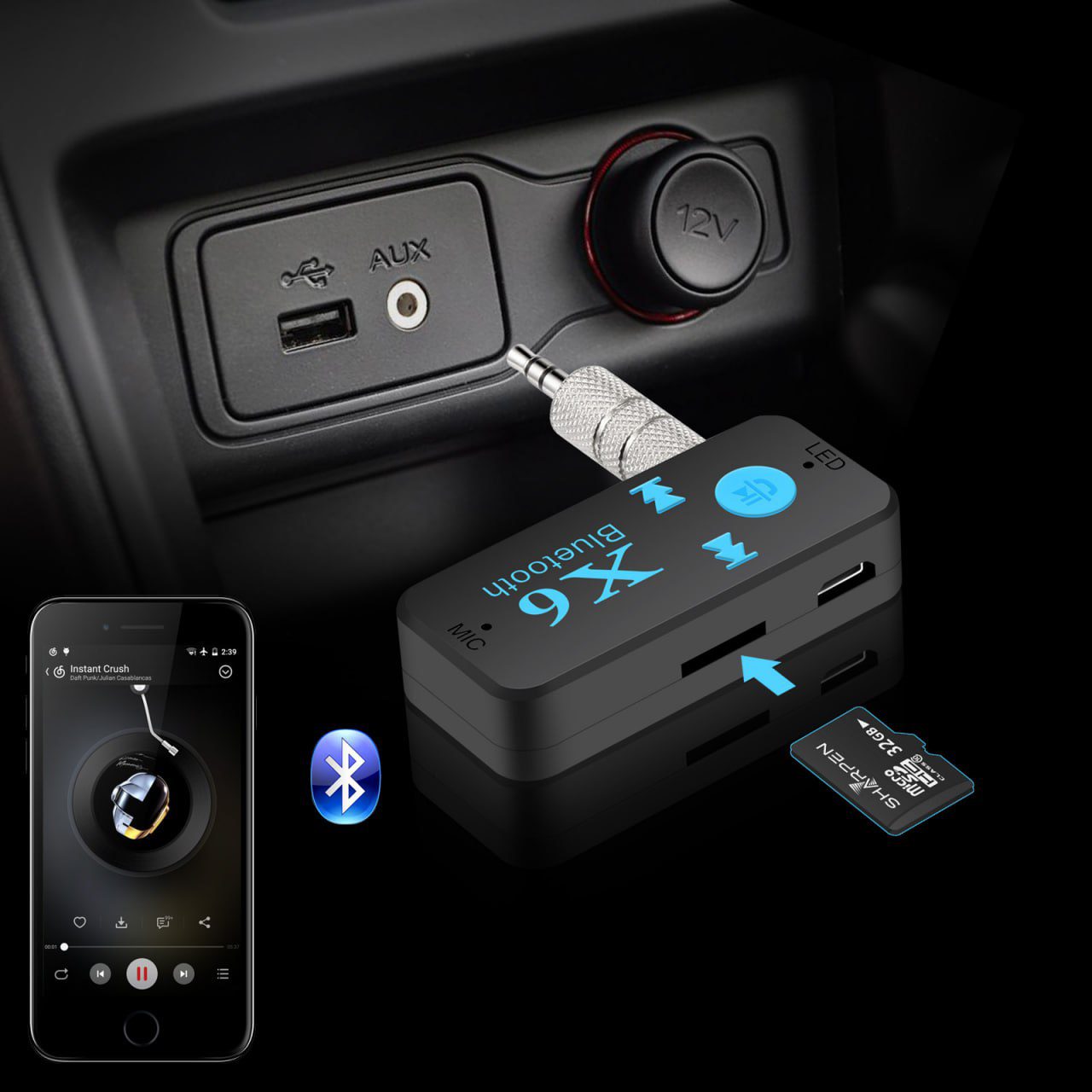 Convertidor Bluetooth CAR WIRELESS X6